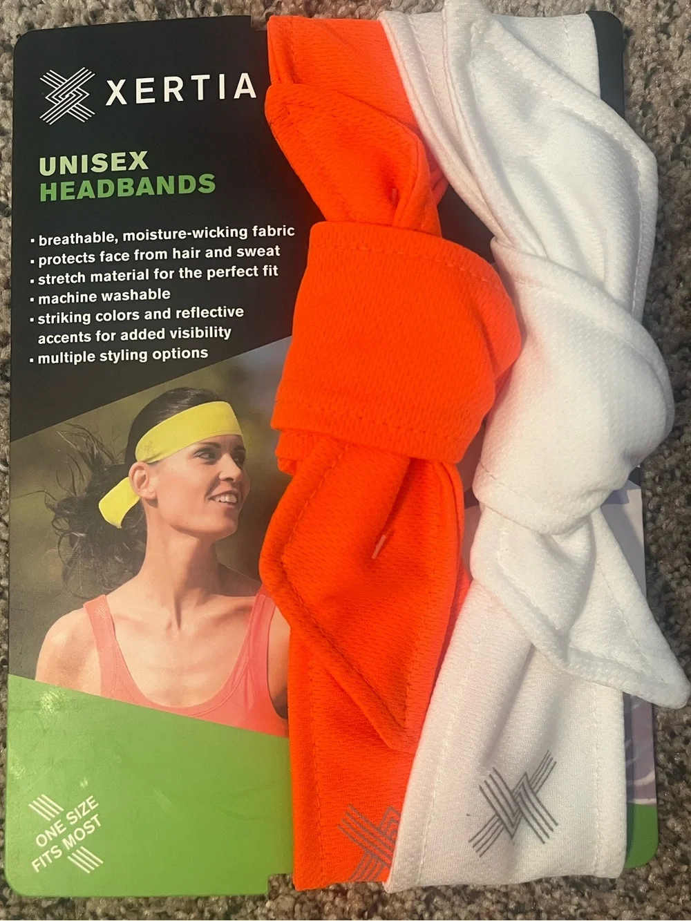 NWT Moisture-Wicking Headbands - Orange & White